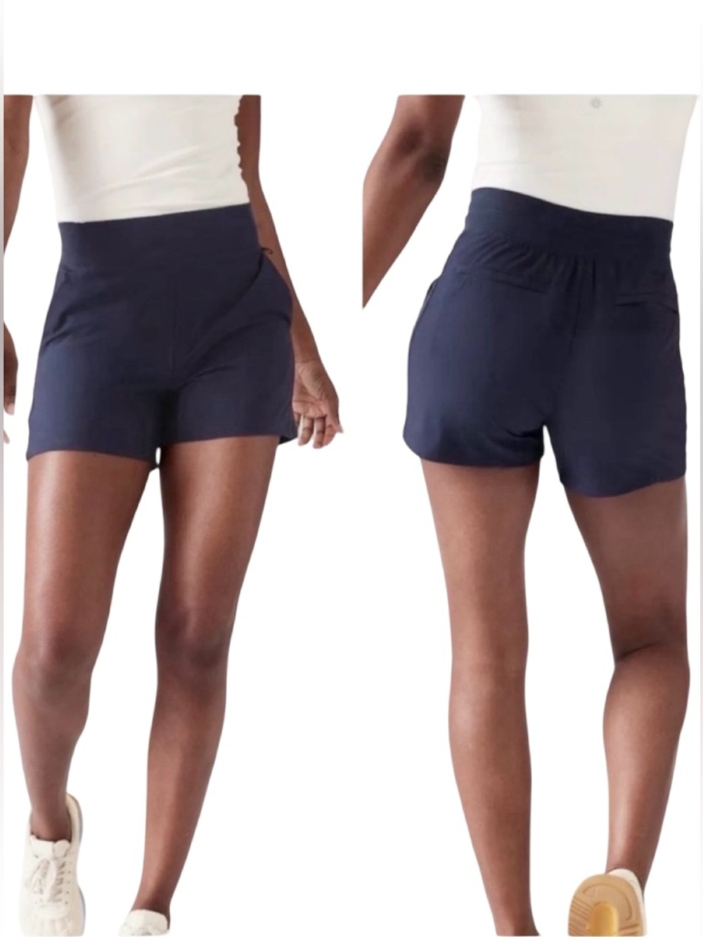 Athleta Navy Brooklyn Mid-Rise Athletic Shorts - Picture 15 of 15